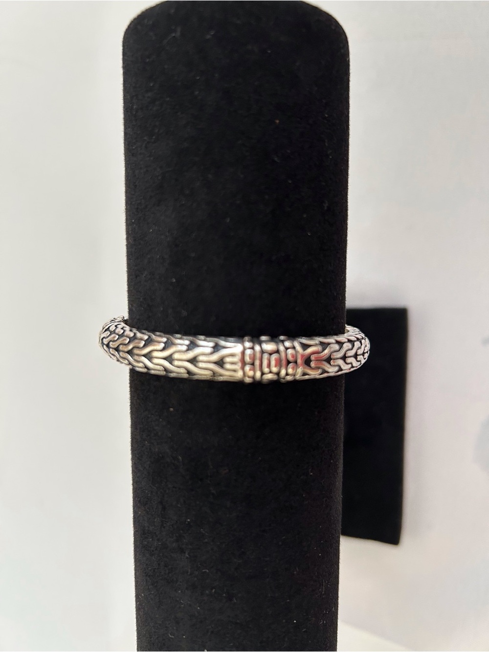 Premier Designs Woven Pattern Silver-tone Stretchy Bracelet